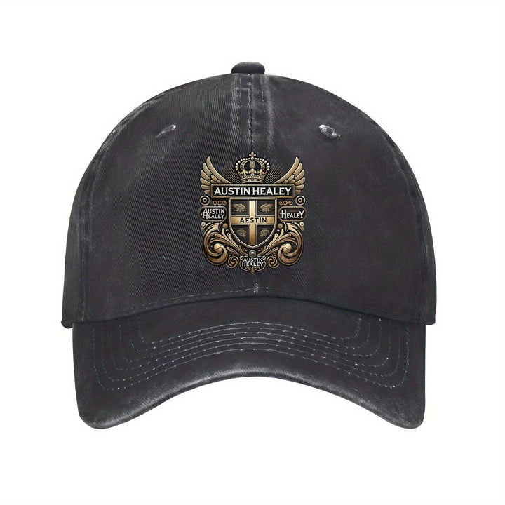 Gorra de Béisbol Negra para Hombres y Mujeres con Insignia Cruzada Dorada & Alas - Estructurada en Seis Paneles Transpirable, Letras Pesadas Austin Diseño Texas Longhorns - Sombrero Deportivo Casual al Aire Libre Para Atuendo Relajado, Cómodo Unisex Go...