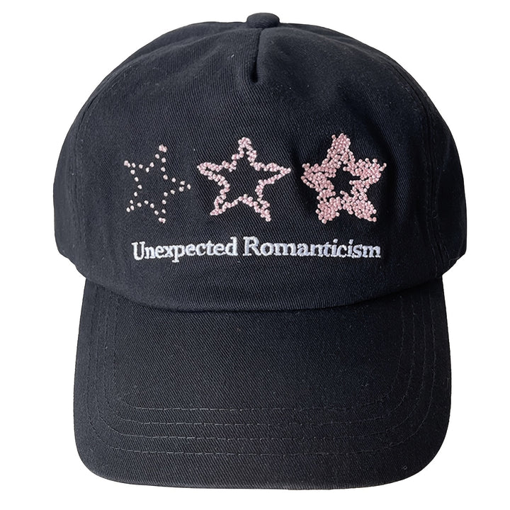 Gorra de béisbol casual con bordado de estrellas degradadas, sombrero de pico de pato versátil de estilo urbano.