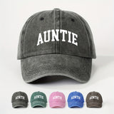 1 Gorra de Béisbol Lavable AUNTIE Estampada, Sombrero Trucker Unisex para Exteriores, Gorra de Golf Transpirable y Ajustable para Mujeres, Moda Verano con Visera Curva Y2K para Parejas