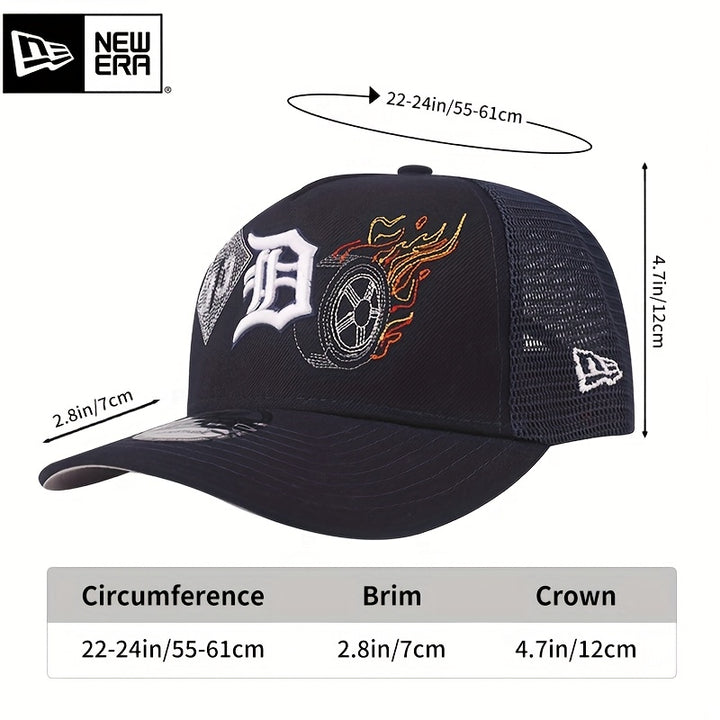Gorra Unisex Ajustable Snapback de NEW ERA con Logo en 3D - Gorra de Béisbol de Malla Azul, Visera Curva y Rígida para Deportes al Aire Libre, Verano, Fiestas y Uso Casual (Hombres y Mujeres) - Diseño Icónico con la Letra 'N', Ajuste No Elástico
