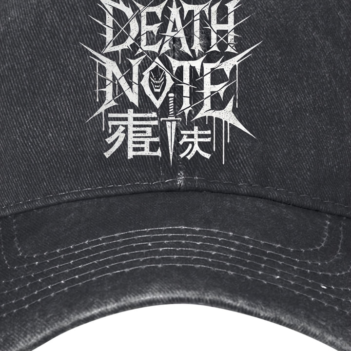 Gorra de Béisbol Death Note de Algodón con Visera Curva Ajustable y Ligera, Ideal para Exteriores, Unisex