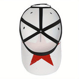 1 pieza, gorra de béisbol con estampado de icono de estrella rústica roja 2D - Estampado vibrante de cuerpo completo, gorra ligera de poliéster con cierre, perfecta para deportes, correr y moda de calle