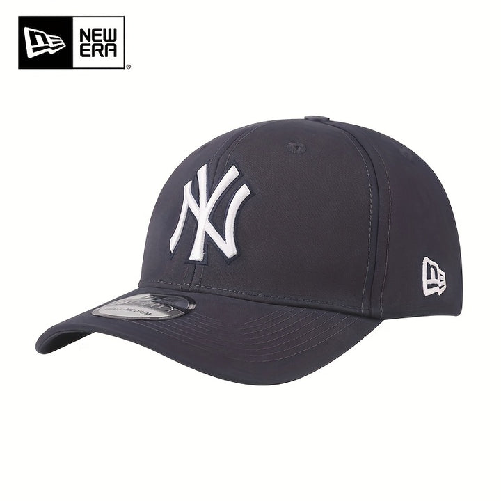 Gorra de béisbol New Era azul y negra con visera curva y tapa rígida, bordado NY - Snapback ajustable, ligera y cálida, diseño de 6 paneles para hombres y mujeres, estilo hip-hop, para camping al aire libre, fiestas, ropa de camping, gorro deportivo, gorr