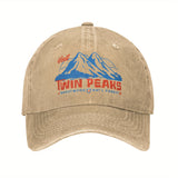 Tela. 1 gorra de béisbol inspirada en Twin Peaks, gorra de papá ligera y desgastada, cierre de hebilla ajustable, lavable a mano, sombrero para el sol de hip hop para exteriores, regalo de Año Nuevo para hombres y mujeres