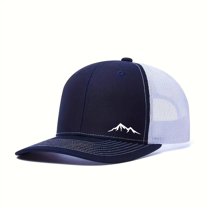 Gorra de béisbol de gran tamaño para mujer y hombre con gráfico de montaña - Parte trasera de malla transpirable y visera estructurada, ajuste ligero sin estiramiento para deportes al aire libre, viajes, ropa casual - Gorro de otoño/invierno, Marrón, Gorr