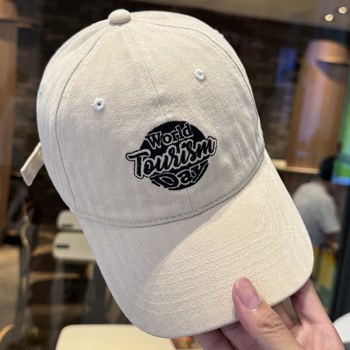 Gorra de béisbol ajustable para mujer - Sombrero de sol de ala ancha con cierre de snapback, ajuste transpirable sin elasticidad para uso diario, formal, deportivo - Elegante negro con letras blancas - Perfecta para reencuentros, viajes, outfits casuales