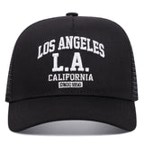 1 gorra de béisbol unisex bordada Los Angeles L.A. California, gorra deportiva de poliéster con recubrimiento de PVC, tela sin estirar, que aumenta el calor, plástico ABS, lavado a mano o en seco, para eventos de fútbol, Navidad - estilo moderno de cam...