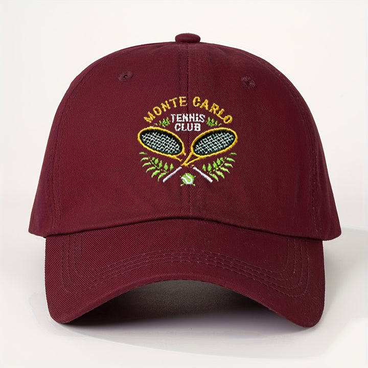 1 Gorra de Béisbol MONTE CARLO Bordada Unisex Ajustable y Transpirable para Mujer, Sombrero de Golf con Visera Curva Moda Verano Y2K para Parejas