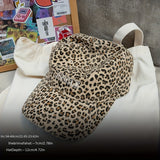 Gorra de Béisbol Unisex de Estilo Japonés con Estampado de Leopardo y Ala Ancha para Circunferencia de Cabeza Grande, Estilo Callejero Fresco, Sombrero de Uso Diario,Estilo Urbano,Diseño de Pico de Pato,Gorra de Moda,Ajuste Cómodo,Sombrero de gran tamaño,