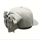 Gorra de Béisbol Ajustable Negra con Gran Lazo - Sombrero de Ala Ancha para el Sol, Ribete Blanco y Visera Curva para Exteriores, Casual, Viajes - Gorra Clásica de Papá (Duradera, Talla Única)