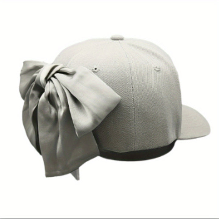 Gorra de Béisbol Ajustable Negra con Gran Lazo - Sombrero de Ala Ancha para el Sol, Ribete Blanco y Visera Curva para Exteriores, Casual, Viajes - Gorra Clásica de Papá (Duradera, Talla Única)