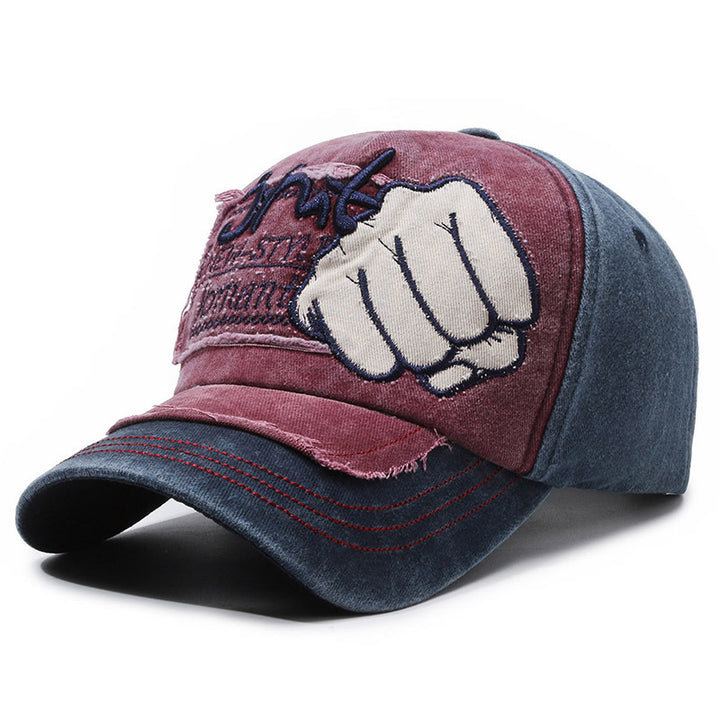 Gorra de Béisbol Retro Unisex de Denim con Cierre Ajustable Snapback - Gorra Transpirable y Lavable para Exteriores, Uso Diario, Navidad - Diseño de Logo Decorado (Lavado a Mano/Limpieza en Seco)
