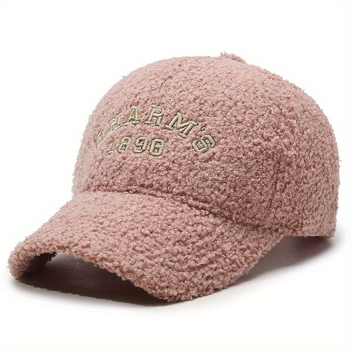 Gorra de Béisbol con Visera Curva para Mujer, Abrigada y Cálida en Invierno - Diseño 1896 Flocado/Bordado & Encanto: Forro Suave Polarizado, Ligero sin Elasticidad Ideal Para Esquí, Ciclismo o Uso Diario. Opciones Multicolores (, Marrón, Rosa, Gris, Azul