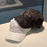 Gorras de béisbol con letras bordadas de estilo coreano de primavera y verano adecuadas para hombres y mujeres Sombrero de pico de pato