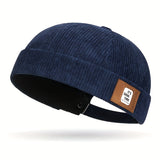 Gorro de terciopelo con letras para primavera y otoño, estilo elegante y versátil, ideal para motociclistas, actividades al aire libre y compras, hecho de material duradero
