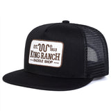 Gorra de béisbol hip-hop KING RANCH para hombre - Snapback ajustable, poliéster ligero, con logo bordado, sombrero casual para viajes de primavera/verano y fiestas en la playa, sombrero de playa