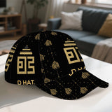 1 gorra de béisbol elegante con estampado dorado 2D para Acción de Gracias - Gorra de poliéster de cuerpo completo con diseño vibrante y llamativo, ideal para streetwear, deportes y carreras al aire libre, Moda Streetwear,Ropa Casual,Sombreros de Moda,Tel