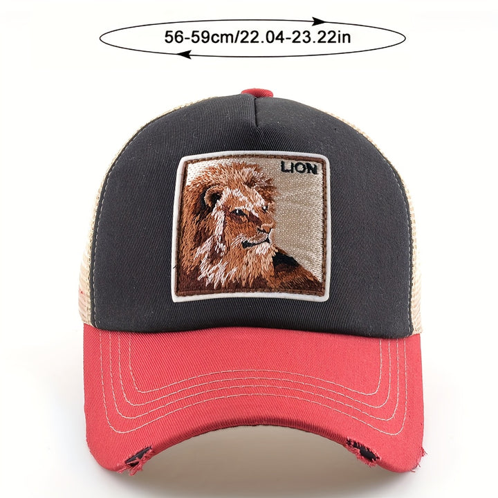 2 Piezas Gorras de Béisbol para Hombres y Mujeres con Parche Bordado, Gorra Trucker Ajustable con Malla y Diseño Animal, Gorros Snapback para Hombre y Mujer