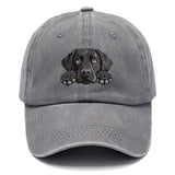 1 Gorra de béisbol con estampado de Labrador Retriever - Gorra snapback ligera, transpirable y ajustable con visera curva, aspecto lavado para mujeres y hombres, regalo de cumpleaños para amantes de los perros