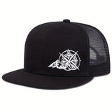 Gorra De Béisbol De Bordado De Brújula Gorra De Camionero De Malla De Moda Y Estilo Hip Hop Gorra Ajustable Y Ligera Con Broche Para Mujeres Y Hombres