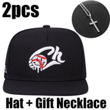 Dos piezas de gorra de béisbol con bordado de elementos hip hop, estilo callejero, deportivo y casual, sombrero unisex para parejas, ideal para viajes y regalos, Sombreros Casuales,Diseño Unisex,Sombrero de Moda,Detalle Bordado,Costura Duradera,Sombrero c
