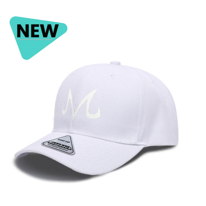 Gorra Trucker Ajustable con Logo Majin Vegeta - Gorra de Béisbol Ligera de Poliéster con Letras Japonesas Blancas y Estampado Gráfico de Vegeta, Gorra Hip Hop Negra para Hombre, Casual para Todas las Estaciones, Escalada, Playa, Uso Diario, Lavable a Máqu