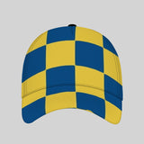 Gorra Snapback Ajustable Ligera con UPF - Gorro de Béisbol a Cuadros Azul y Amarillo para Hombres & Mujeres, Protección al Sol en Exteriores, Playa, Pesca, Ropa Casual Unisex Transpirable (Amarillo/Azul), Gorra para Mujeres, Sombreros, Sombrero de Copa pa
