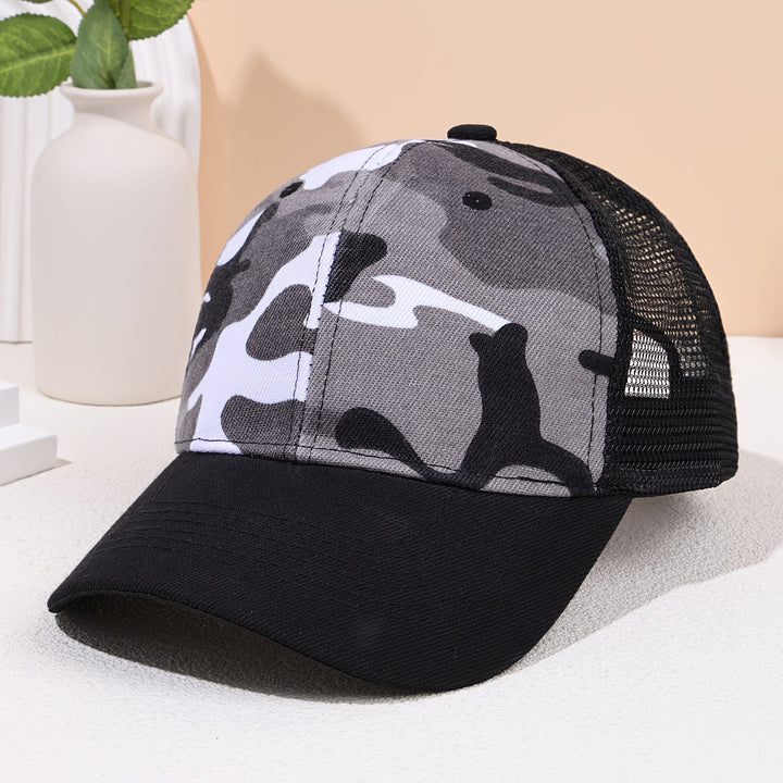 1 gorra de béisbol camuflaje neutro, ajustable con malla transpirable, casual y apta para actividades al aire libre. Gorras unisex ideal para mujeres, ¡perfectas como accesorio deportivo o sombrero viajero! Diseño en estampado militar, construcción durade
