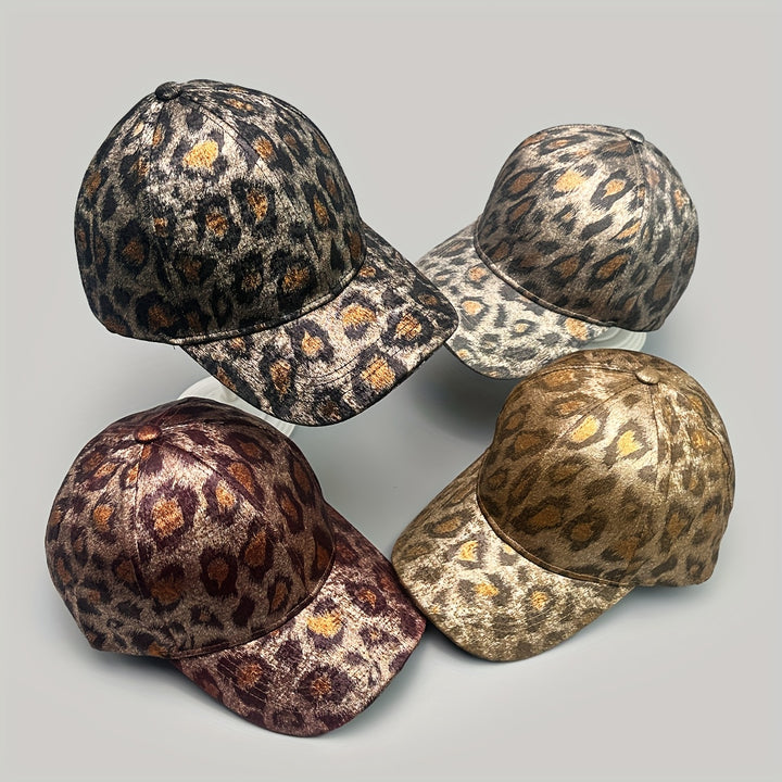 Nueva Gorra de Béisbol Retro con Estampado de Leopardo para Hombre y Mujer, Gorra de Béisbol de Boca de Pato Estilo Urbano con Parte Superior Rígida, Gorra de Béisbol para Mujer, Gorra de Béisbol para Hombre