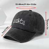 Gorra de Béisbol Clásica Lavada para Hombre MAKEFGE con Estampado de Bicicleta - Poliéster Suave y Transpirable para Deportes al Aire Libre y Uso Casual