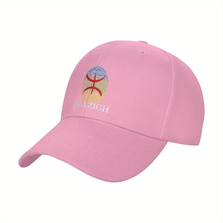 1 pieza de gorra de béisbol de poliéster con huella dactilar Amazigh, gorra de golf ajustable y transpirable, visera de moda con borde curvo para hombres y mujeres, gorra de sol ligera y casual Y2K, visera de sol Ha.