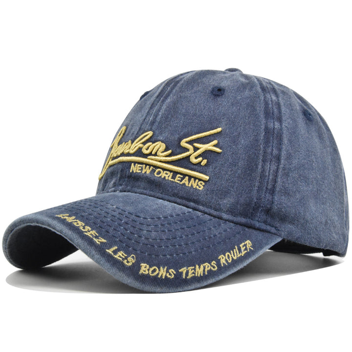 Gorra de béisbol para mujer New Orleans Bourbon St. con adornos - Snapback ajustable, sombrero bordado 3D con ajuste no elástico para Mardi Gras, festivales de jazz y outfits casuales - Diseño de Bourbon St. en, Verde, Rosa, Marrón, Azul Marino, Rojo, Gri