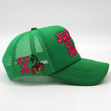 Sombrero tipo camionero casual para hombre con diseño 'Just Us Two' - Ligero poliéster, malla trasera no elástica, ajuste ajustable para ropa casual, fútbol y celebraciones de vacaciones.