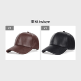 Gorra de béisbol de cuero PU para hombre, opción ideal para regalos - Color a escoger