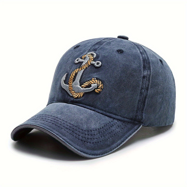 1pc Gorra de béisbol de mezclilla de algodón suave lavado para hombres con bordado 3D, ideal para regalos, deportes al aire libre y ocasiones casuales