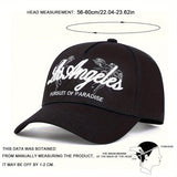 Gorra de béisbol bordada de Los Angeles para hombre, 1 unidad, ajustable, ligera de poliéster, diseño con palmera y alas de ángel, transpirable para viajes al aire libre, fiestas en la playa, primavera/otoño (verde/blanco/negro), estilo casual, duradera