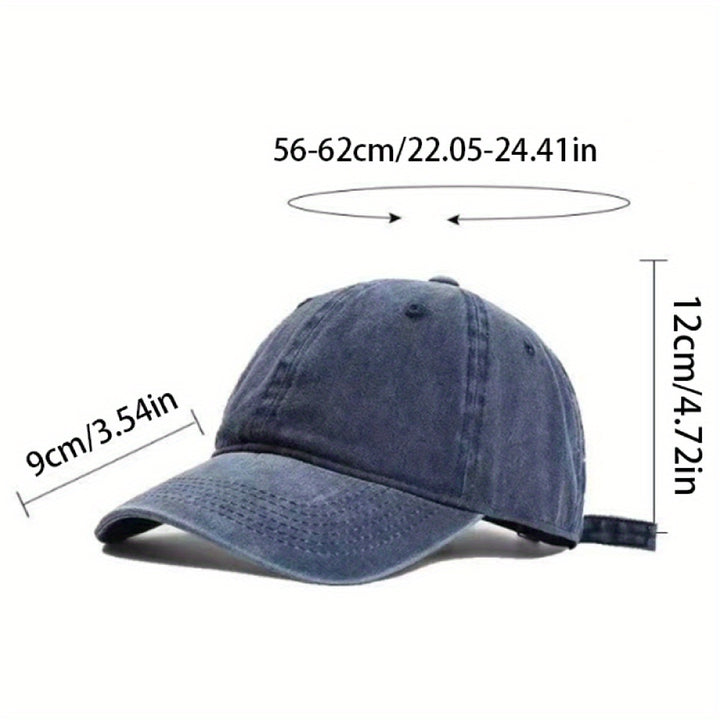 1 Gorra de Béisbol Blanca con Estampado de Estrella y Diseño Texturizado Desgastado Unisex Personalizada