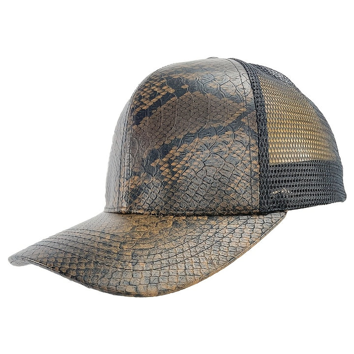 Gorras de béisbol con patrón de serpiente único, gorras de hip-hop de tendencia callejera para hombres y mujeres, gorras de sombra y protección solar para salidas, gorras de pico de pato para jóvenes, gorras sin parte trasera