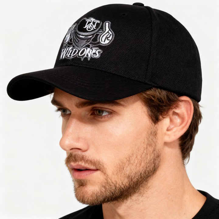 Gorra de béisbol unisex con diseño gráfico bordado - Cierre ajustable con visera, tejido suave y transpirable, patrón geométrico, comodidad para todas las estaciones