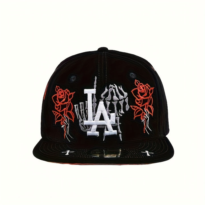 Gorra de béisbol New Era LA Hard Top, ajustable, bordada, visera plana, estilo urbano, bordado 3D, ideal para deportes al aire libre, pesca, caza, uso casual - Para hombre, para todas las estaciones