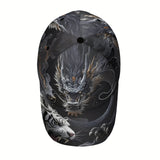 1pc Gorra Ajustable Transpirable con Diseño de Cabeza de Dragón Feroz - Sombrero Ligero de PET y Poliéster para Deportes al Aire Libre, Skateboarding, Baile - Gorra Casual Unisex Fresca, Regalo para Navidad Halloween Acción de Gracias