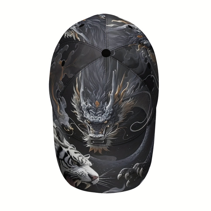 1pc Gorra Ajustable Transpirable con Diseño de Cabeza de Dragón Feroz - Sombrero Ligero de PET y Poliéster para Deportes al Aire Libre, Skateboarding, Baile - Gorra Casual Unisex Fresca, Regalo para Navidad Halloween Acción de Gracias