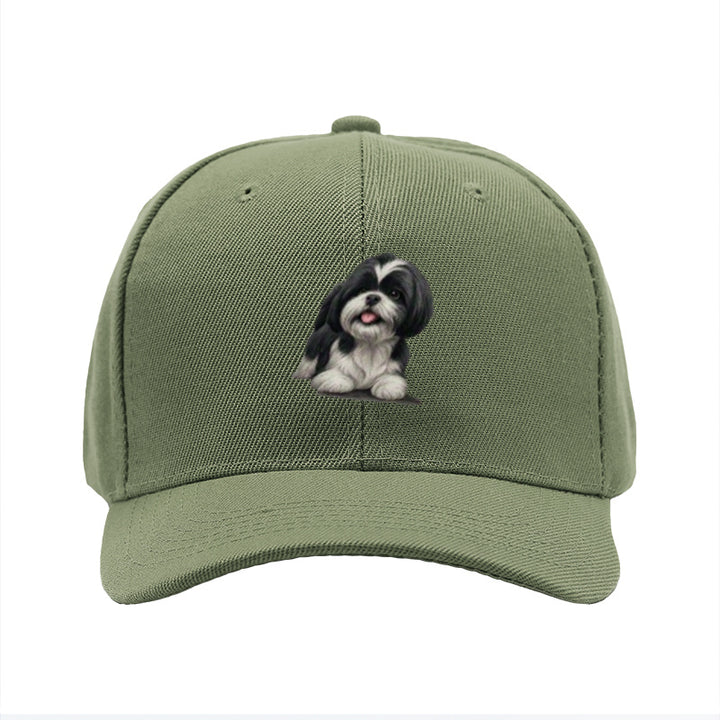 1 gorra de béisbol con estampado de perro Shih Tzu - Gorra ajustable con diseño de cara de Shih Tzu, accesorio ligero y casual para amantes de mascotas, lavable a mano, ideal para uso diario y regalos para dueños de perros