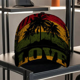 1 gorra de béisbol con estampado 2D One Love Reggae - Estampado vibrante de cuerpo completo, gorra snapback ligera de poliéster, ideal para deportes, running y moda urbana, Sombreros Casuales,Actividades al Aire Libre,Diseño Funky,Ajuste Cómodo,Tela Tr...