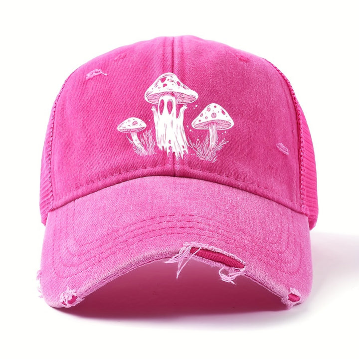 Gorra de béisbol retro lavada, estilo dad hat, ajustable y versátil, gorra suave para el sol