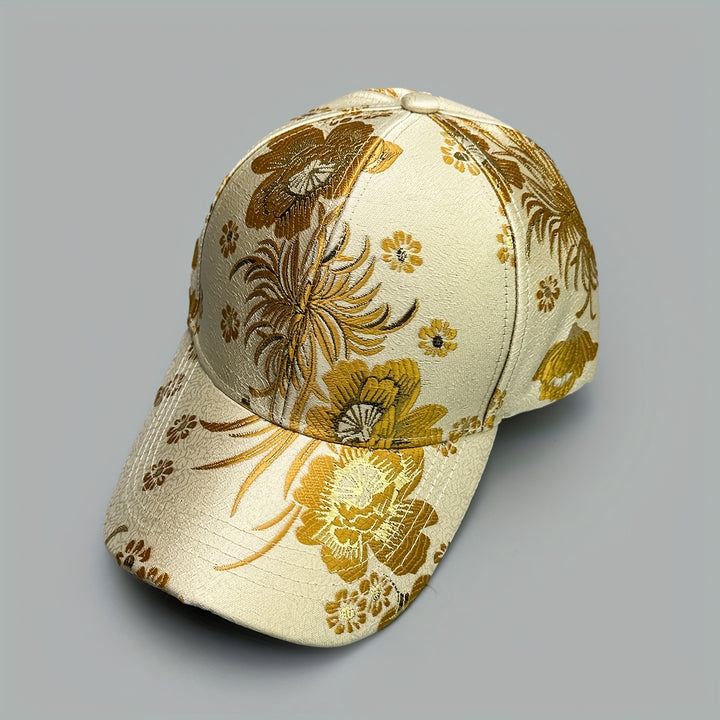 Nuevo Sombrero de Béisbol Bordado de Flores de Alta Gama para Primavera/Otoño para Hombres y Mujeres, Sombrero Trucker Moderno y Versátil, Adecuado para Deportes al Aire Libre, Béisbol para Mujeres, Béisbol para Hombres