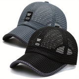 2 Piezas Sombreros de Verano Unisex para Exteriores - Gorras de Malla Transpirable de Secado Rápido con Ala Ancha Estilo Pico de Pato/Béisbol para Playa, Pesca, Navegación - Ajustables para Hombres y Mujeres (Estilo Pico de Pato y Ala Grande)