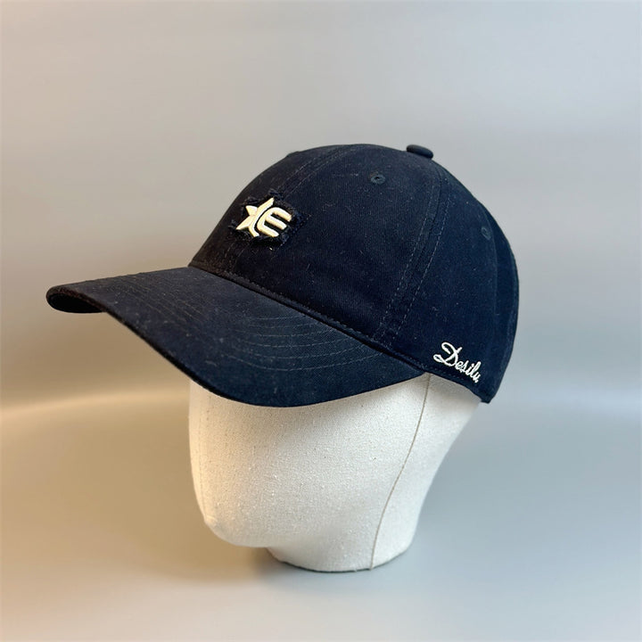 Nueva gorra de béisbol bordada para todas las estaciones, elegante sombrero de sol unisex para exteriores, versátil sombrero de pato para parejas.