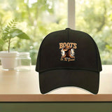 Gorra de béisbol unisex ajustable con estampado de botas vaqueras y sombrero del oeste - Ligera, transpirable, ala ancha, gorra casual y deportiva para exteriores para todas las estaciones para hombres y mujeres, regalo ideal para las fiestas (con letras)