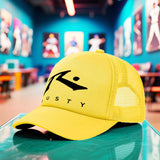 1pc Gorra Unisex Ligera de Verano y Otoño 2025 con Estampado RUSTY, Gorra Snapback Negra Transpirable para Camping al Aire Libre, Baile Callejero, Deportes de Carrera, Uso Casual – Regalo Versátil de Cumpleaños